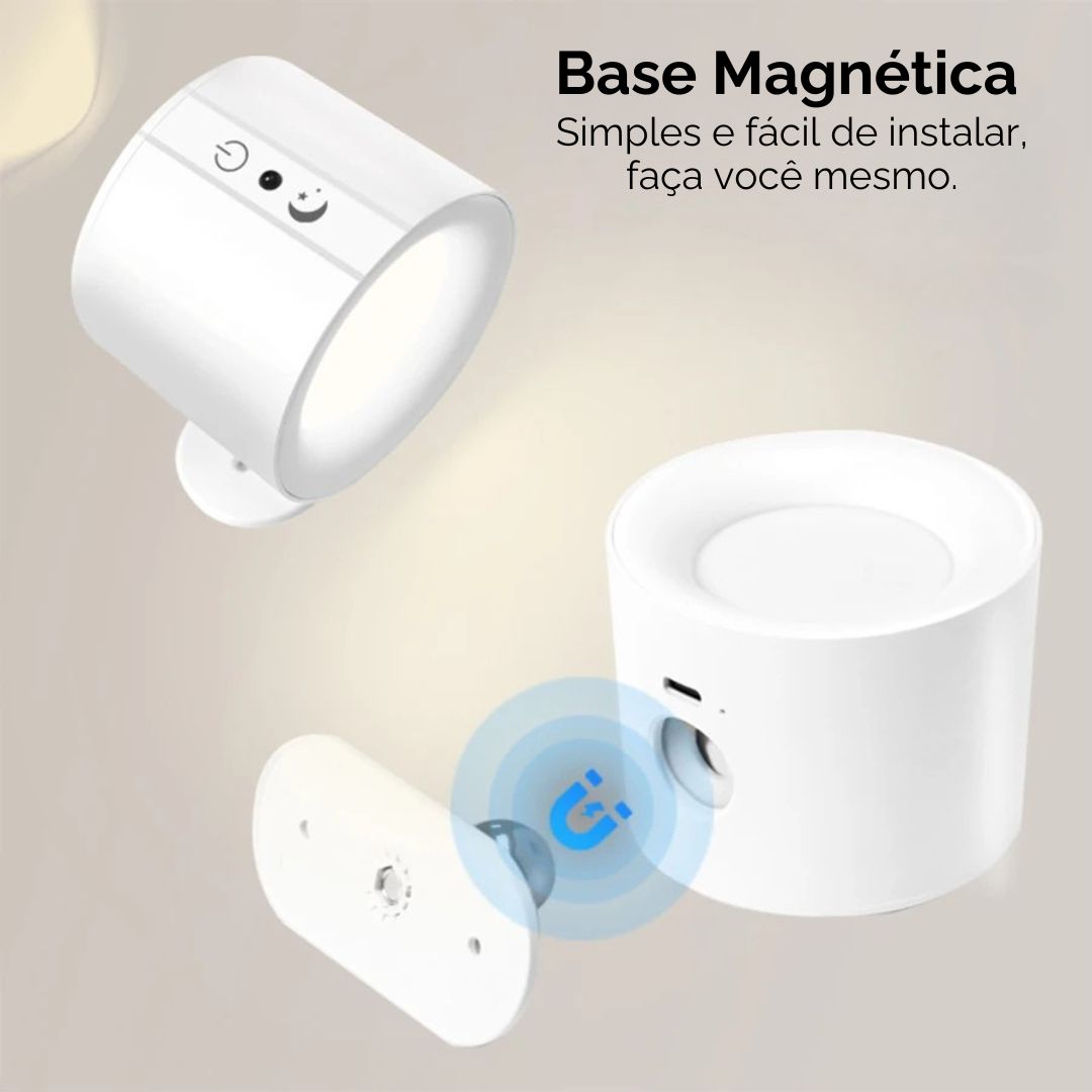 Arandela de Parede Cabeça Dupla com Controle Remoto Clarear Decor
