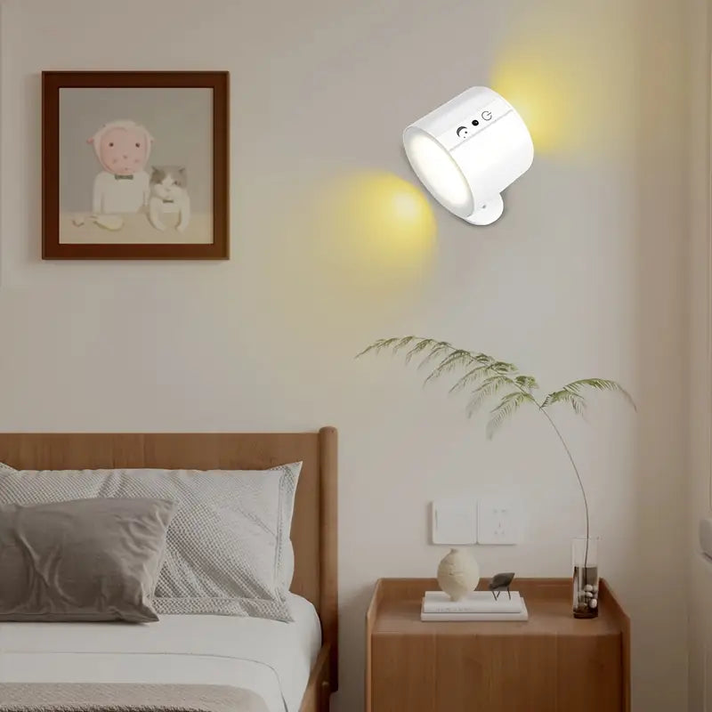 Arandela de Parede Cabeça Dupla com Controle Remoto Clarear Decor