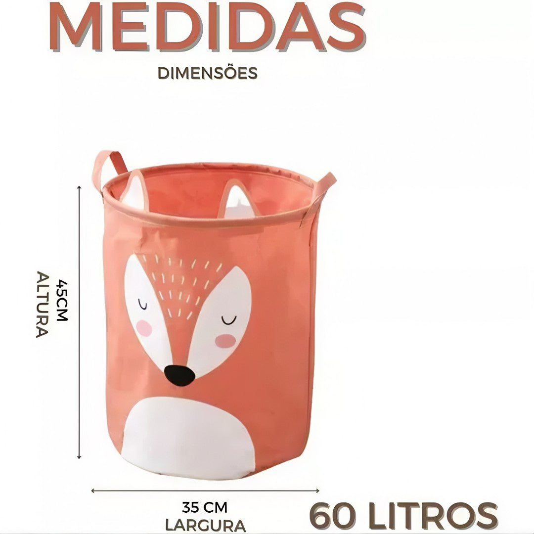 AnimalFold™ – Cesto Dobrável Quadrado Organizador Multiuso