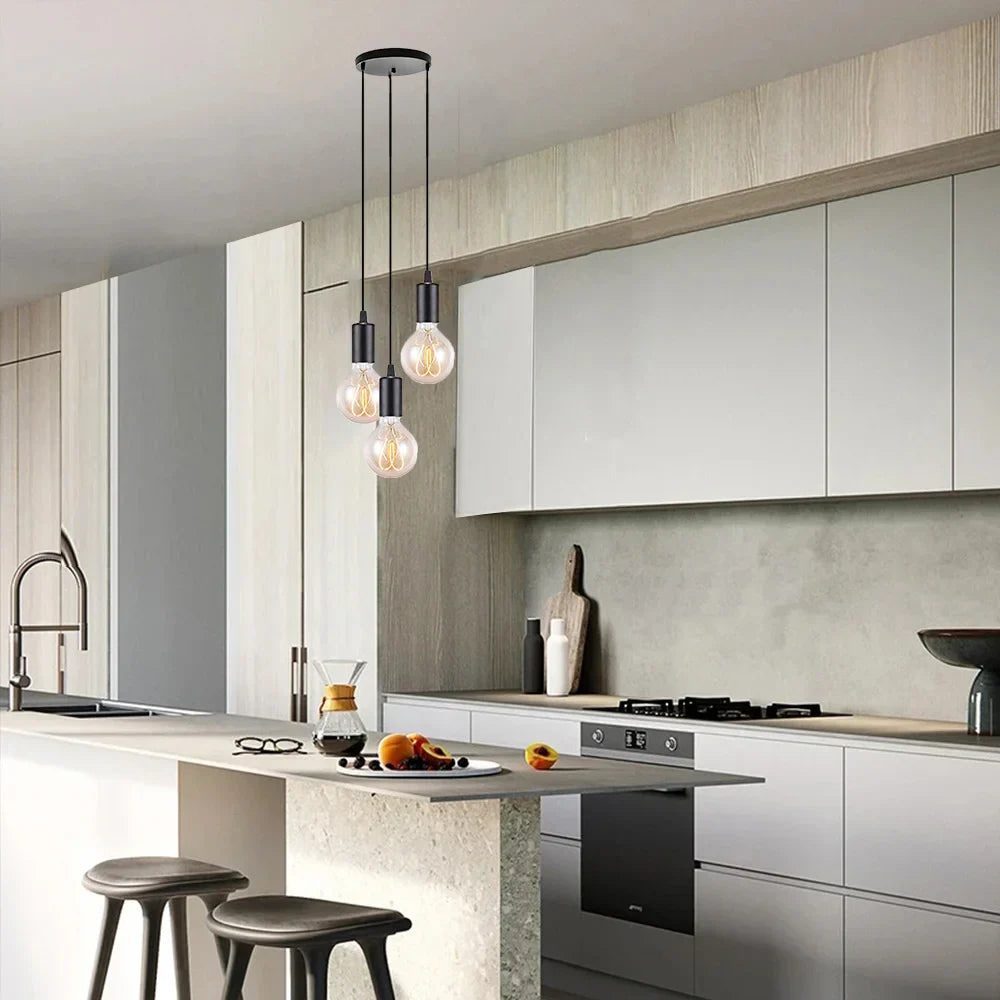 Luminária Pendente Interior 3 Spots VintageClarear Decor