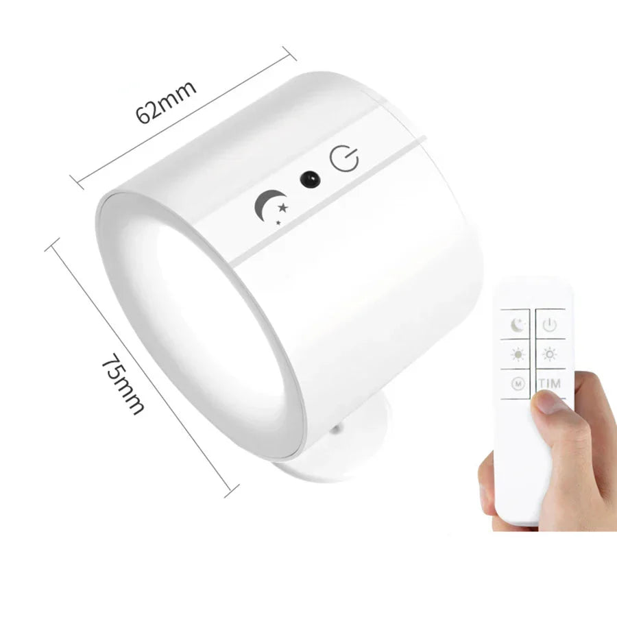 Arandela de Parede Cabeça Dupla com Controle Remoto Clarear Decor