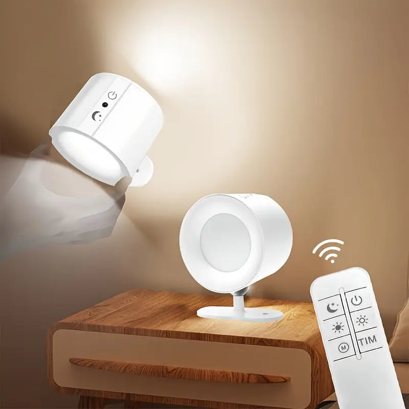 Arandela de Parede Cabeça Dupla com Controle Remoto Clarear Decor