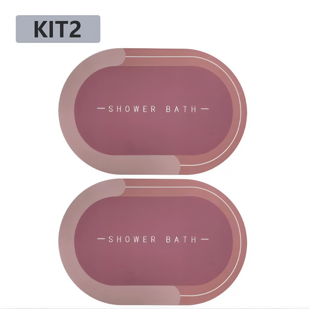 🛁 Kit 2 DryMat Pro™ – Tapete Antiderrapante Super Absorvente de Secagem Rápida