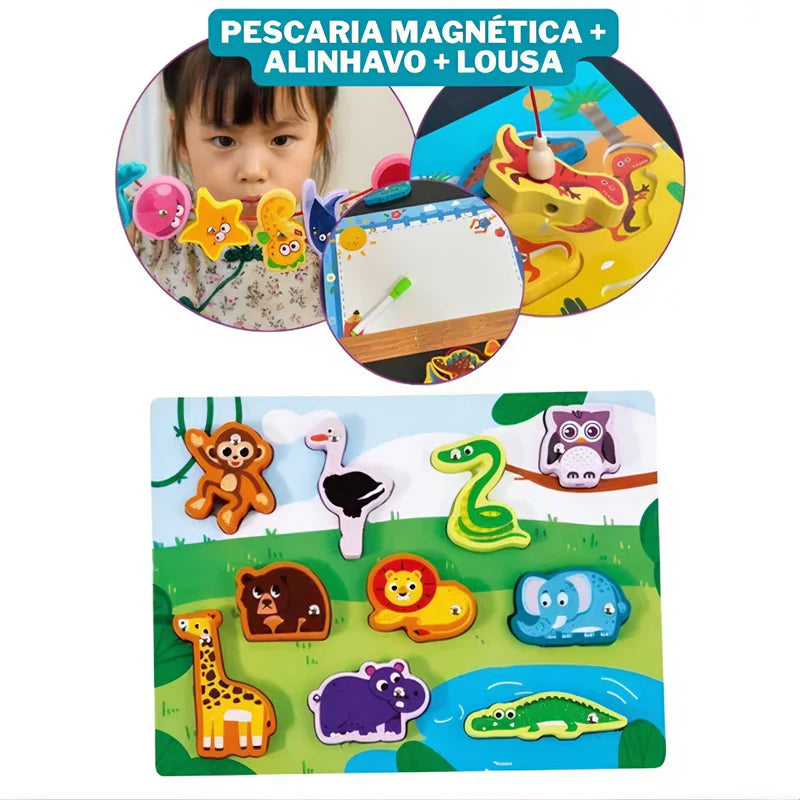 MagniFish™ – Pescaria Magnética Montessori em Madeira (Jogo Educativo Infantil)