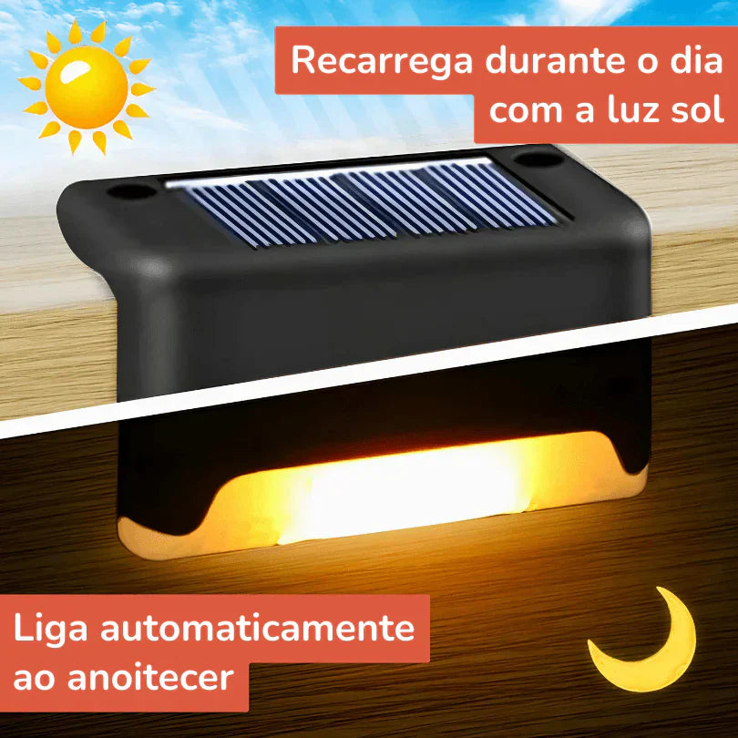 Kit SolarBright™ – 8 Luminárias Solares para Áreas Externas