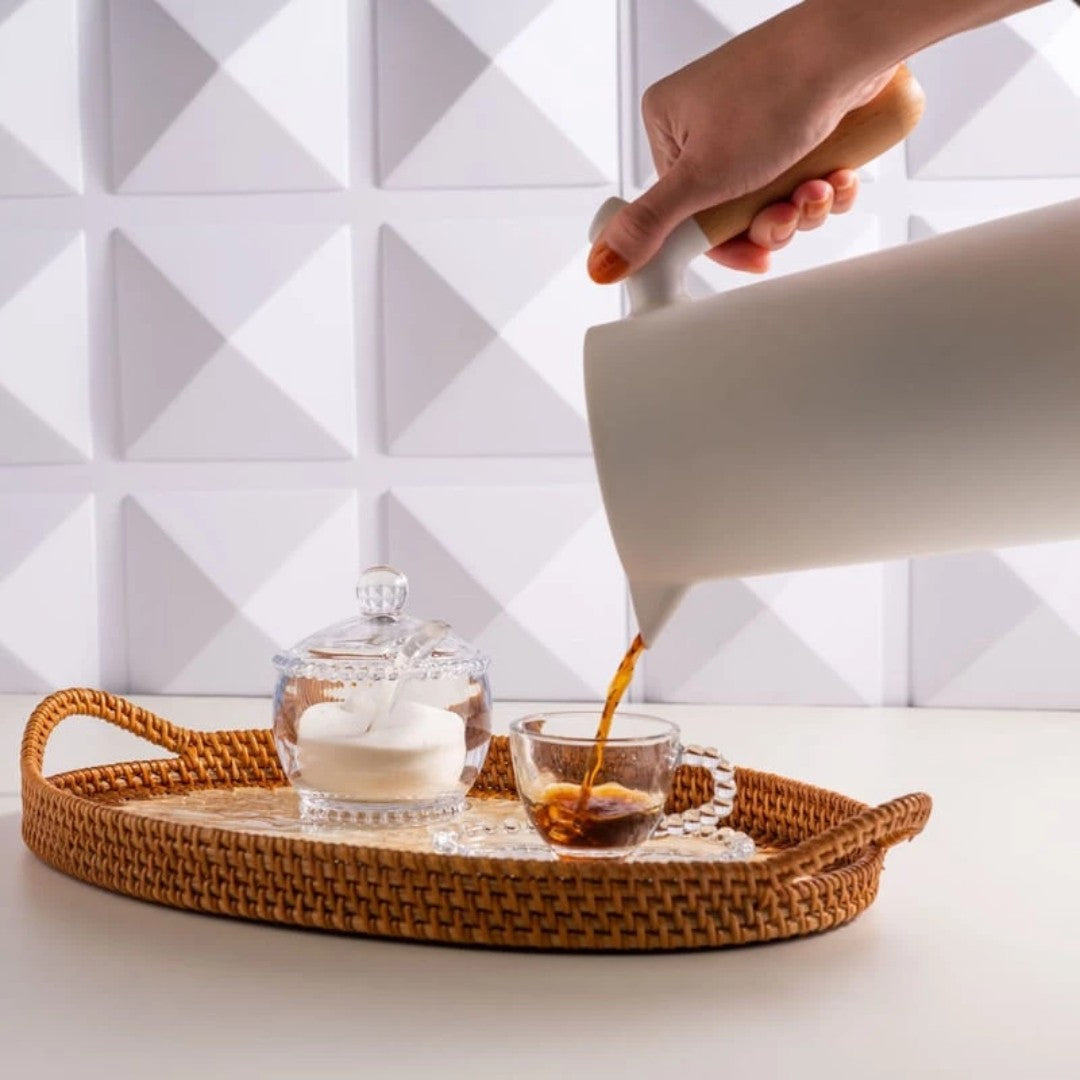 Açucareiro Pearl Crystal™ – Cristal 10cm com Colher Acrílica