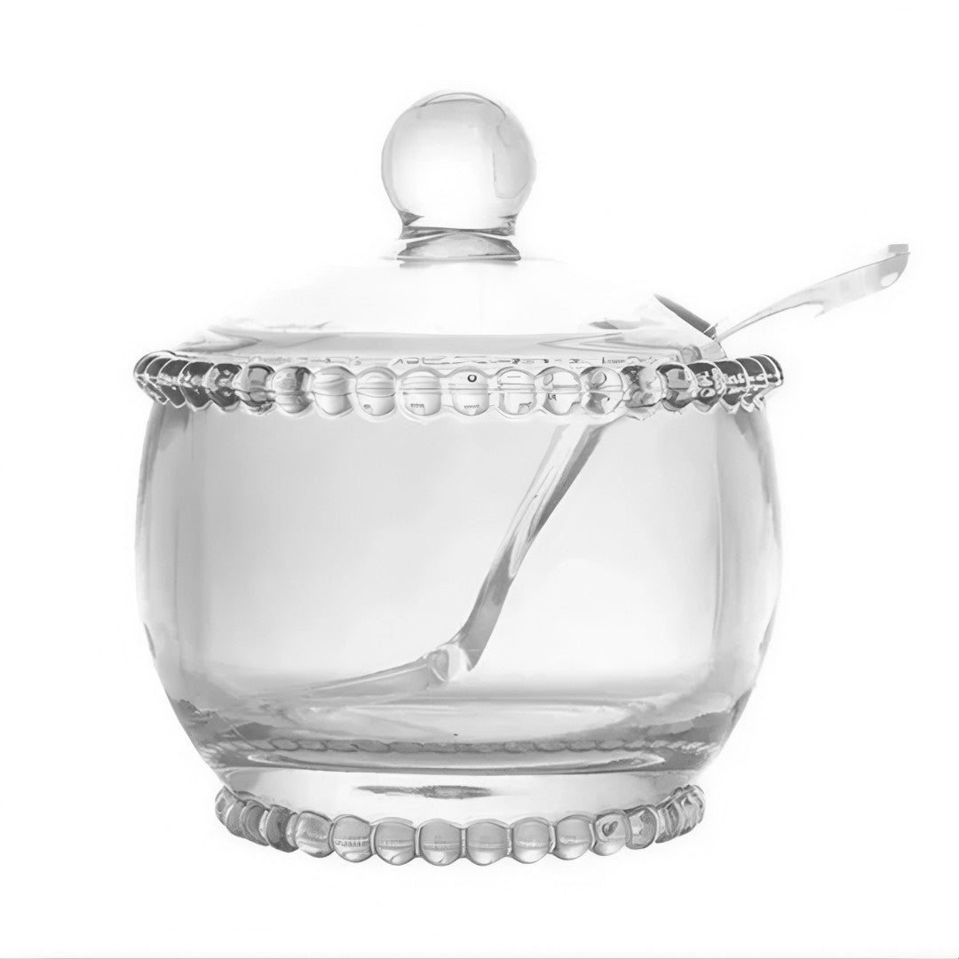 Açucareiro Pearl Crystal™ – Cristal 10cm com Colher Acrílica