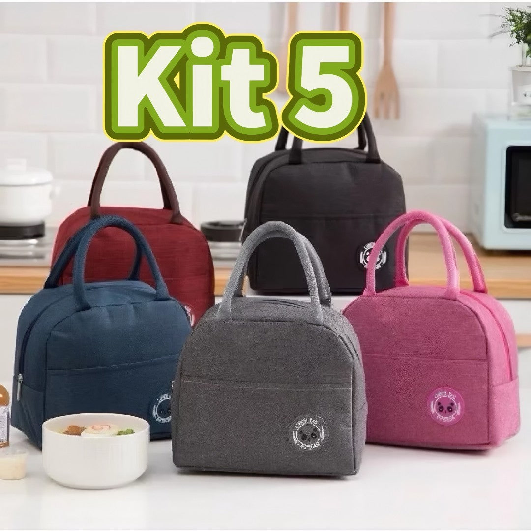 ThermaBag Set™ – Kit 5 Bolsas Térmicas Multiuso para Lanches, Marmitas e Viagens