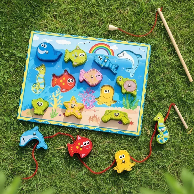 MagniFish™ – Pescaria Magnética Montessori em Madeira (Jogo Educativo Infantil)