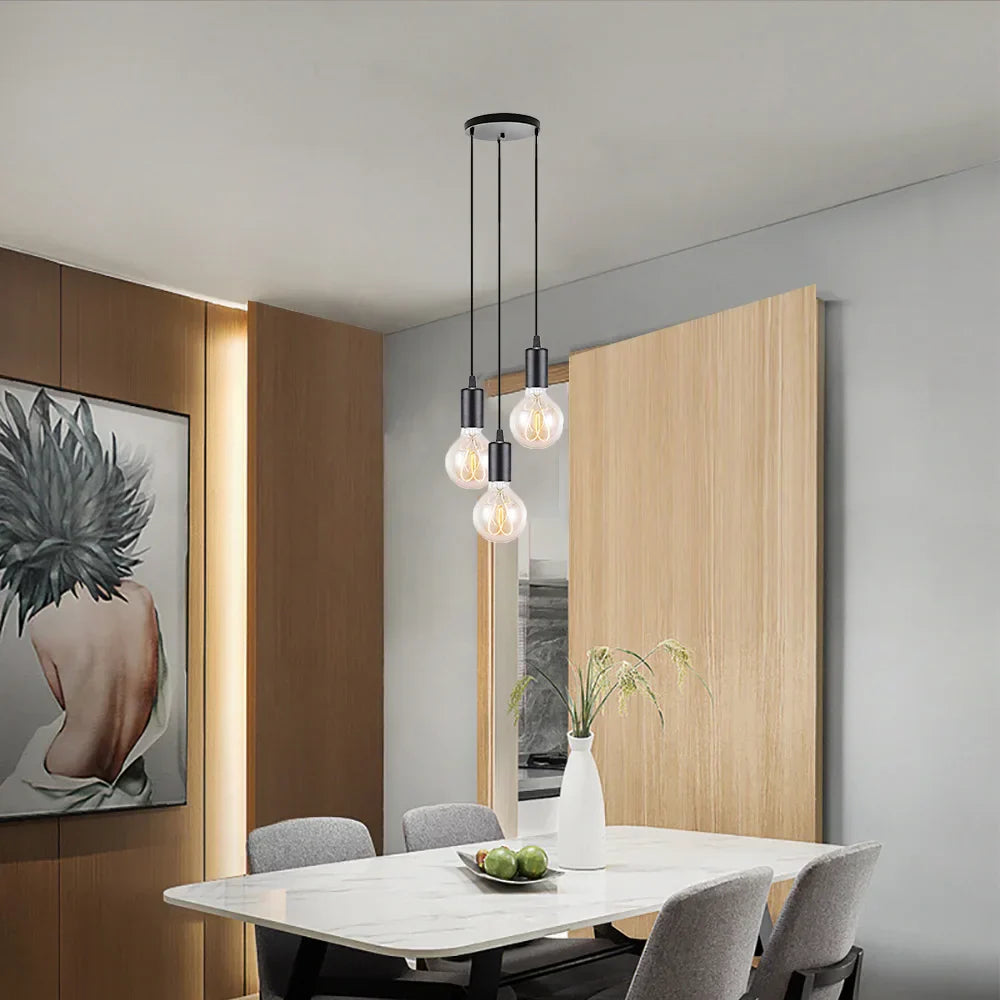 Luminária Pendente Interior 3 Spots VintageClarear Decor