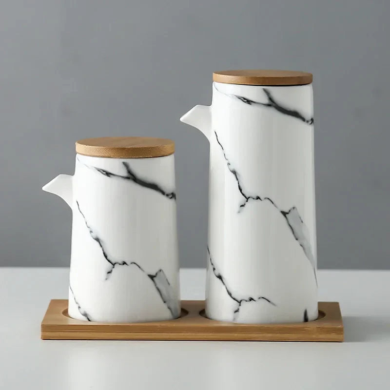 Conjunto Potes de Mármore para Azeite