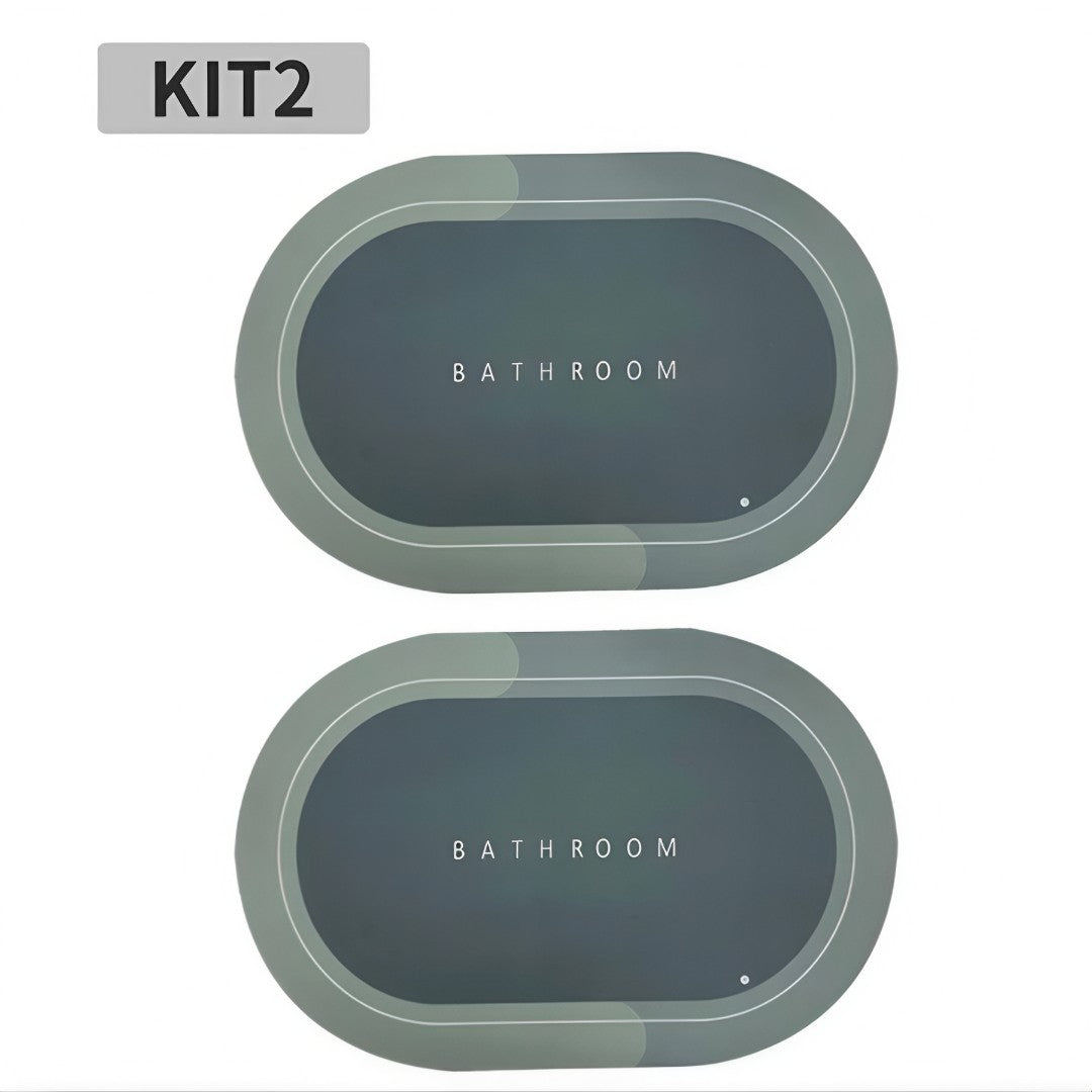 🛁 Kit 2 DryMat Pro™ – Tapete Antiderrapante Super Absorvente de Secagem Rápida
